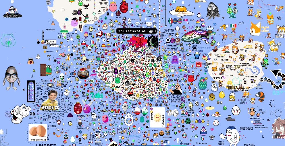 Isla de los Huevos en la Antártida llena de huevos pixel